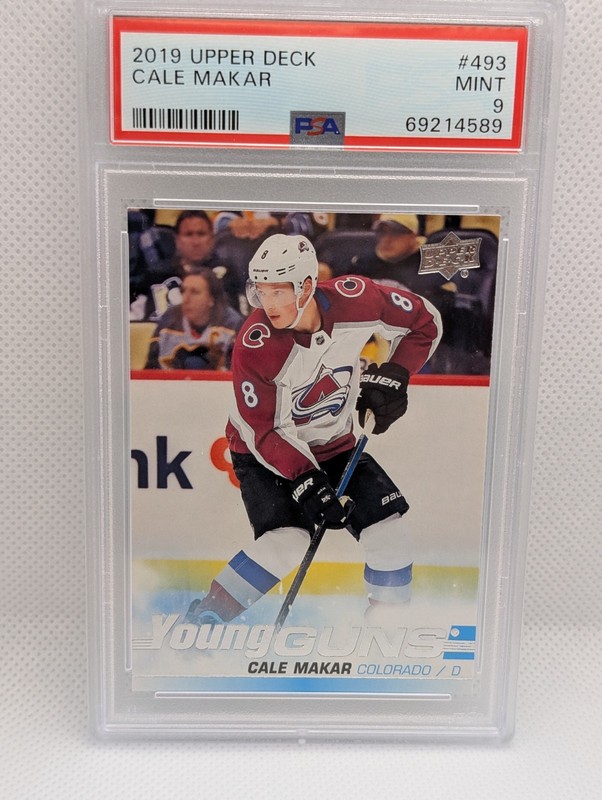 2019-20 Upper Deck Young Guns Cale Makar #493 Avalanche (RC) PSA 9