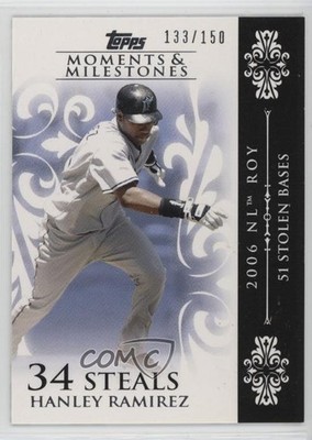2008 Moments & Milestones /150 Hanley Ramirez (2006 NL ROY 51 Stolen Bases) 19bs