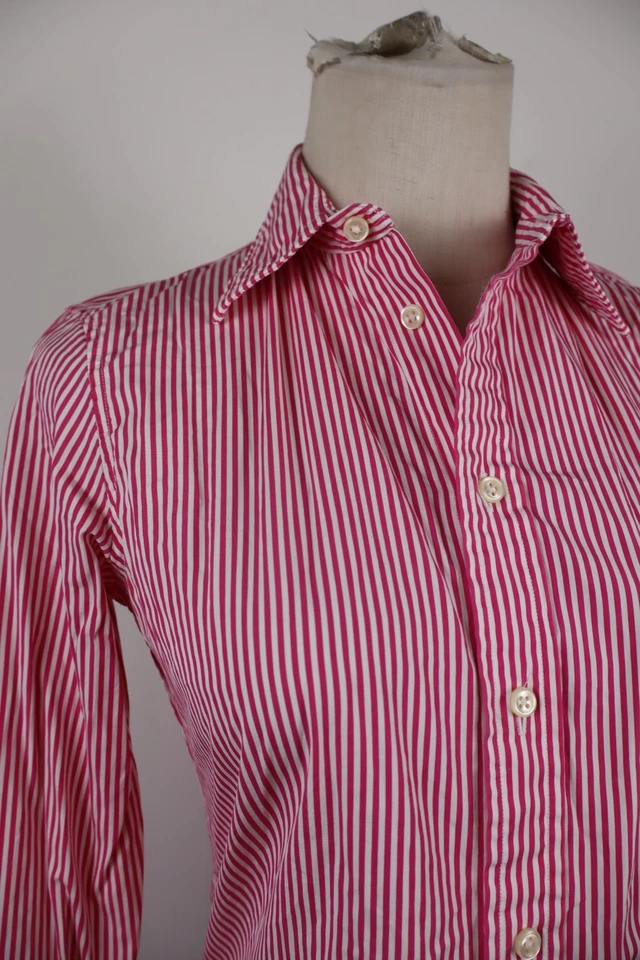 POLO RALPH LAUREN CAMICIA DONNA 4 WOMAN SHIRT CASUAL VINTAGE COTONE COTTON LOGO - Immagine 2 di 4