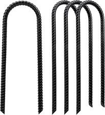 Heavy Duty 12 Inch U Shaped Trampoline Stakes Galvanized Steel Ground Anchors fo