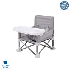Portable Travel Baby Seat - Compact Foldable Design with Straps, Removable Tr...