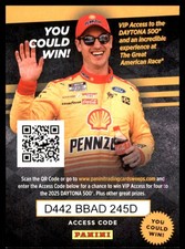 Joey Logano 2024 Donruss #NNO NASCAR READ FREE SHIPPING AutographDen