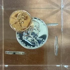 1957 US Proof Coin Set Lincoln Cent Franklin Half Dollar Roosevelt Dime