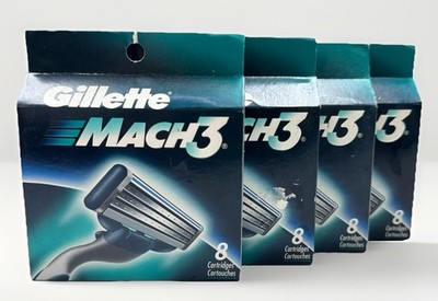 gillette mach3 cartridges 32 total count scuffed packaging