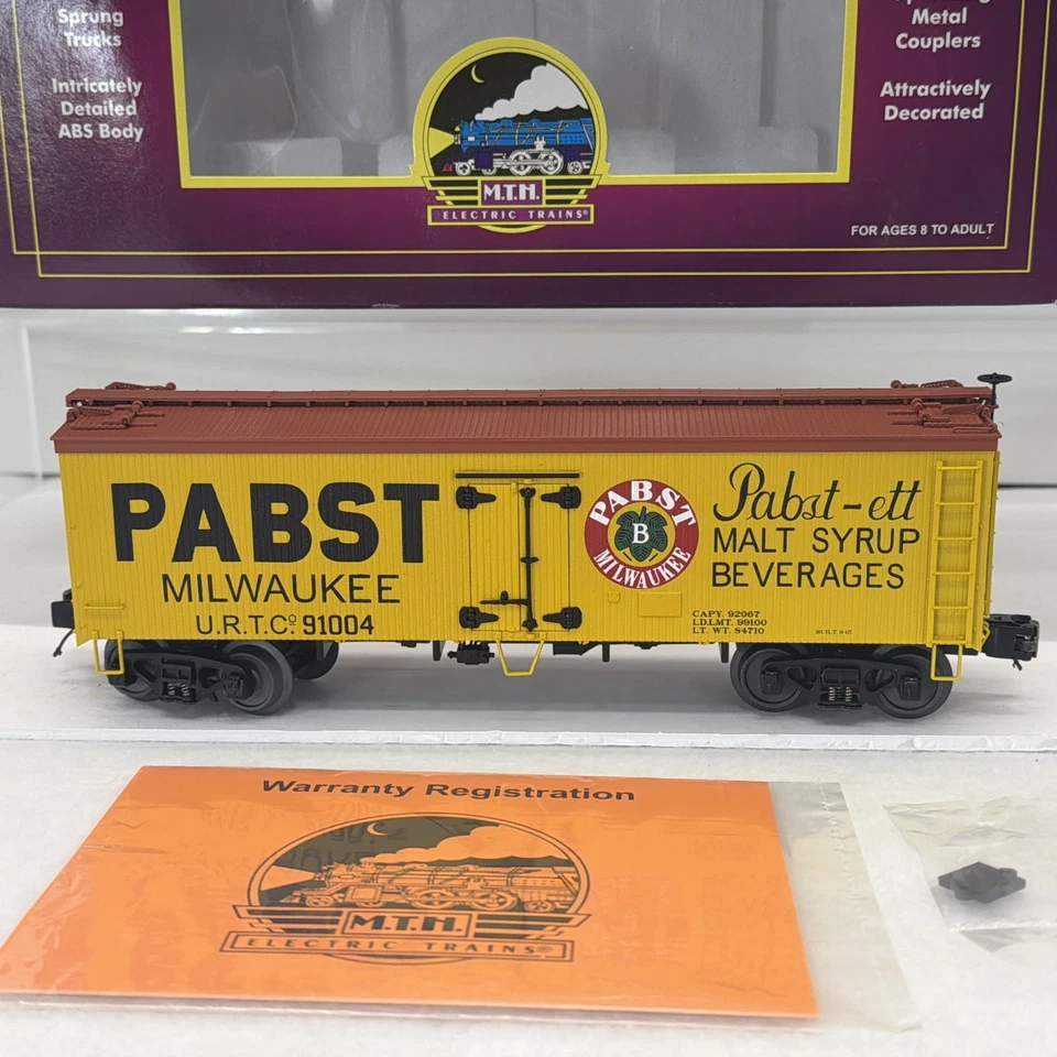 MTH Premier 20-94301 Pabst Milwaukee 36’ cerveza frigorífica cara de madera O NUEVO #91004 Foto 2 de 4