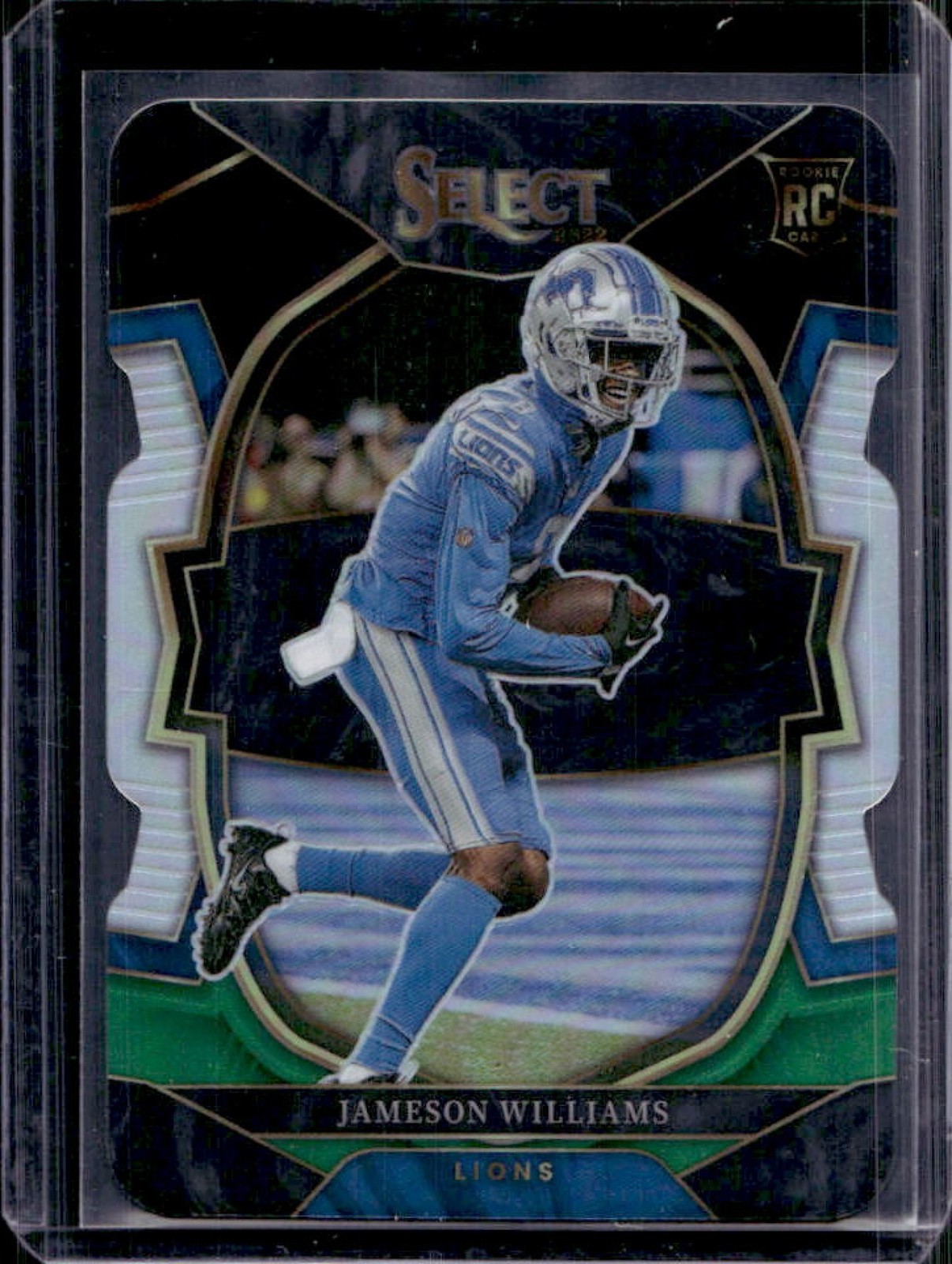 2022 Select Jameson Williams RC Black and Green Prizm Die Cut Concourse #57