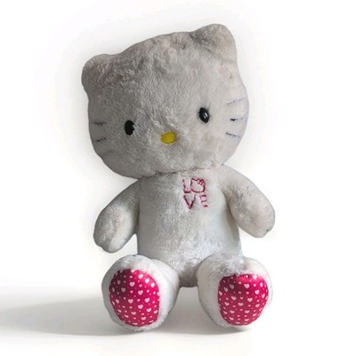Hello Kitty Love 2012 Build a Bear OG Valentinstag seltene Herzen weiß rot Plüsch