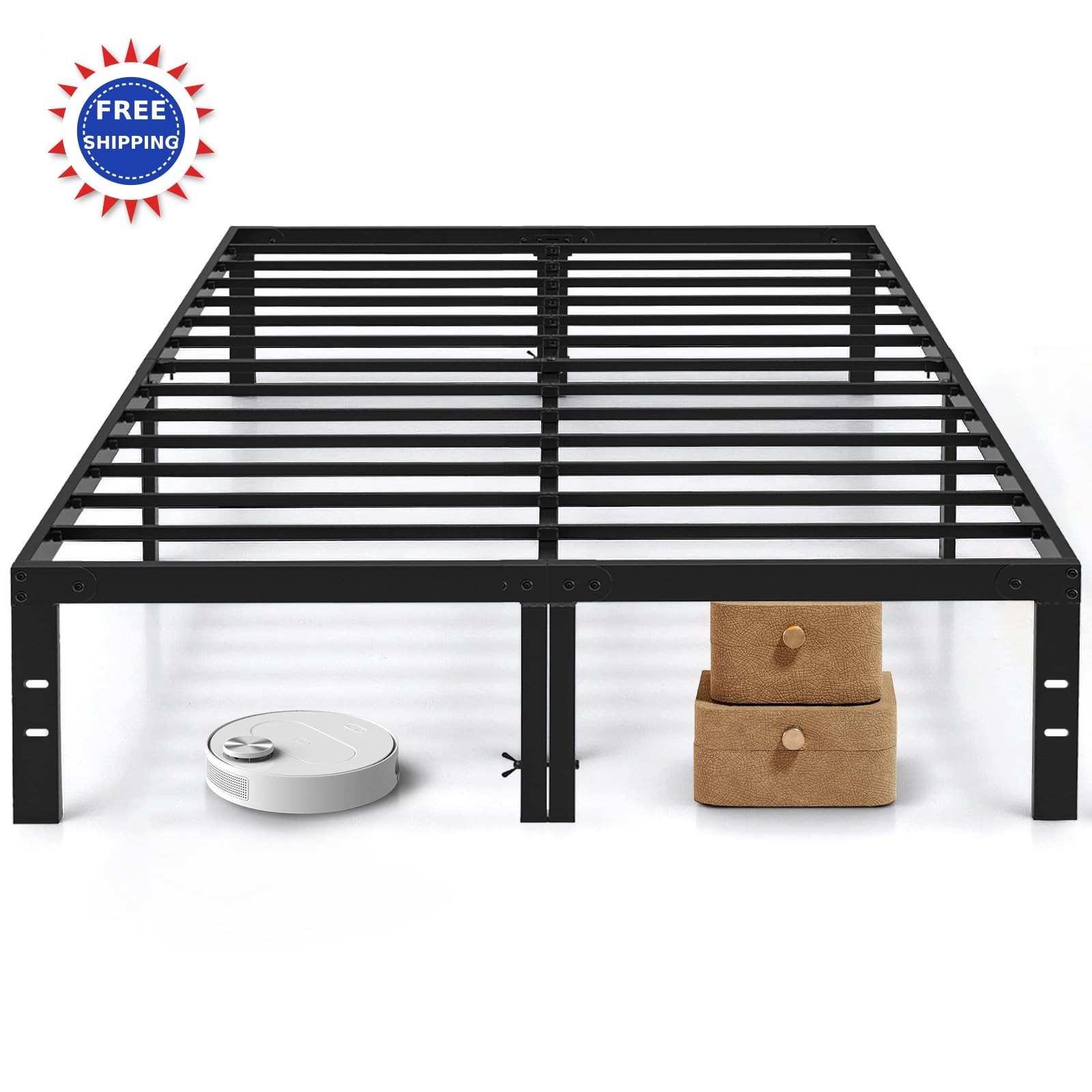 14 Inch Metal Platform Heavy Duty Frames Steel Slat Support