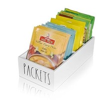 Seasoning Organizer, Pantry Storage Bins for Food Mixes, Spices, Gravy, White