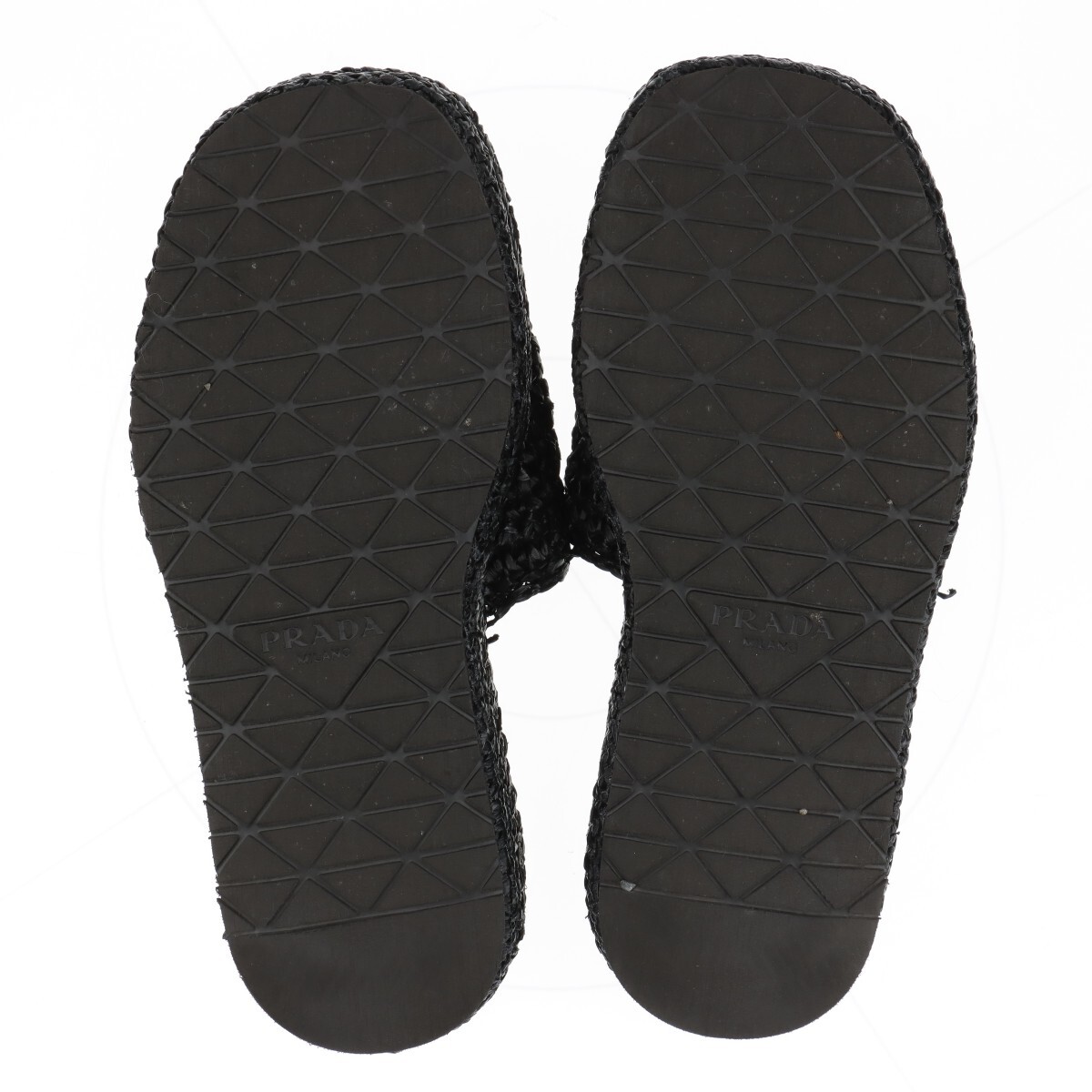 Prada Triangle logo Leather x fabric Sandals EU36 Ladies Prada Triangle logo Leather x fabric Sandals EU36 Ladies
