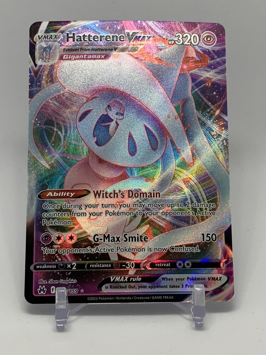 hatterene vmax pokemon card value Ultra Rare (GG47/159) Crown Zenith Bescards your opponent takes 3 Prize cards. Graded Hatterene VMAX (224/172) -