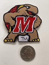 University of Maryland Terrapins Vintage Embroidered Iron On Patch 2.5  X 2.5  