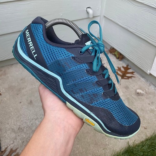 Merrell Vibram Trail Shoes Blue Womens 