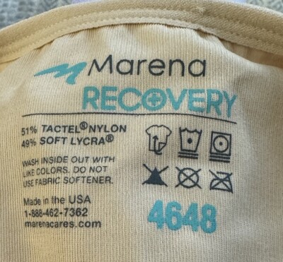 Marena Bra 46-48 Front Close Post Surgical Recovery shoulders adjust compression