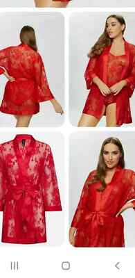 Ann Summers  Dark Hours Robe Red XL 20 22
