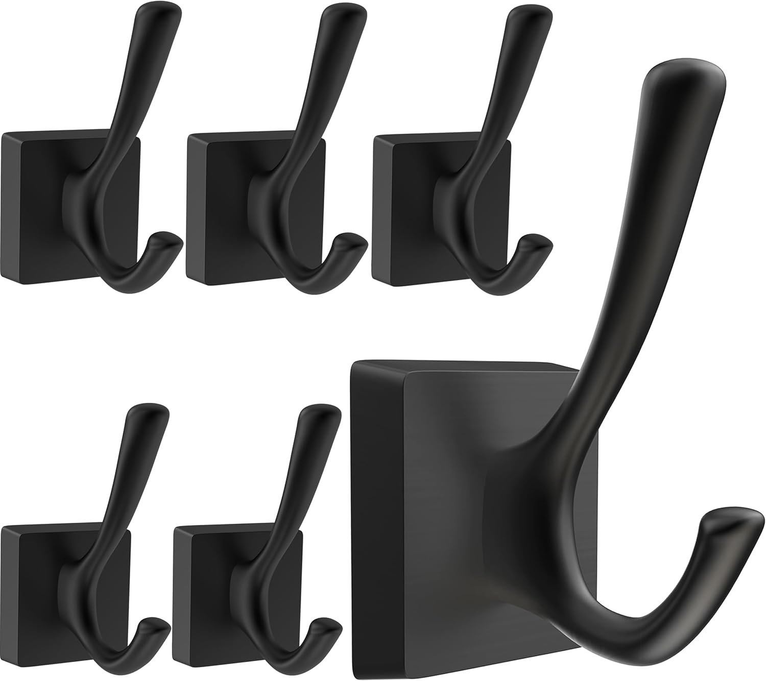 Black Wall Hooks Coat Hooks, Mudroom Hooks Bathroom Hallway Hooks for Hanging Cl