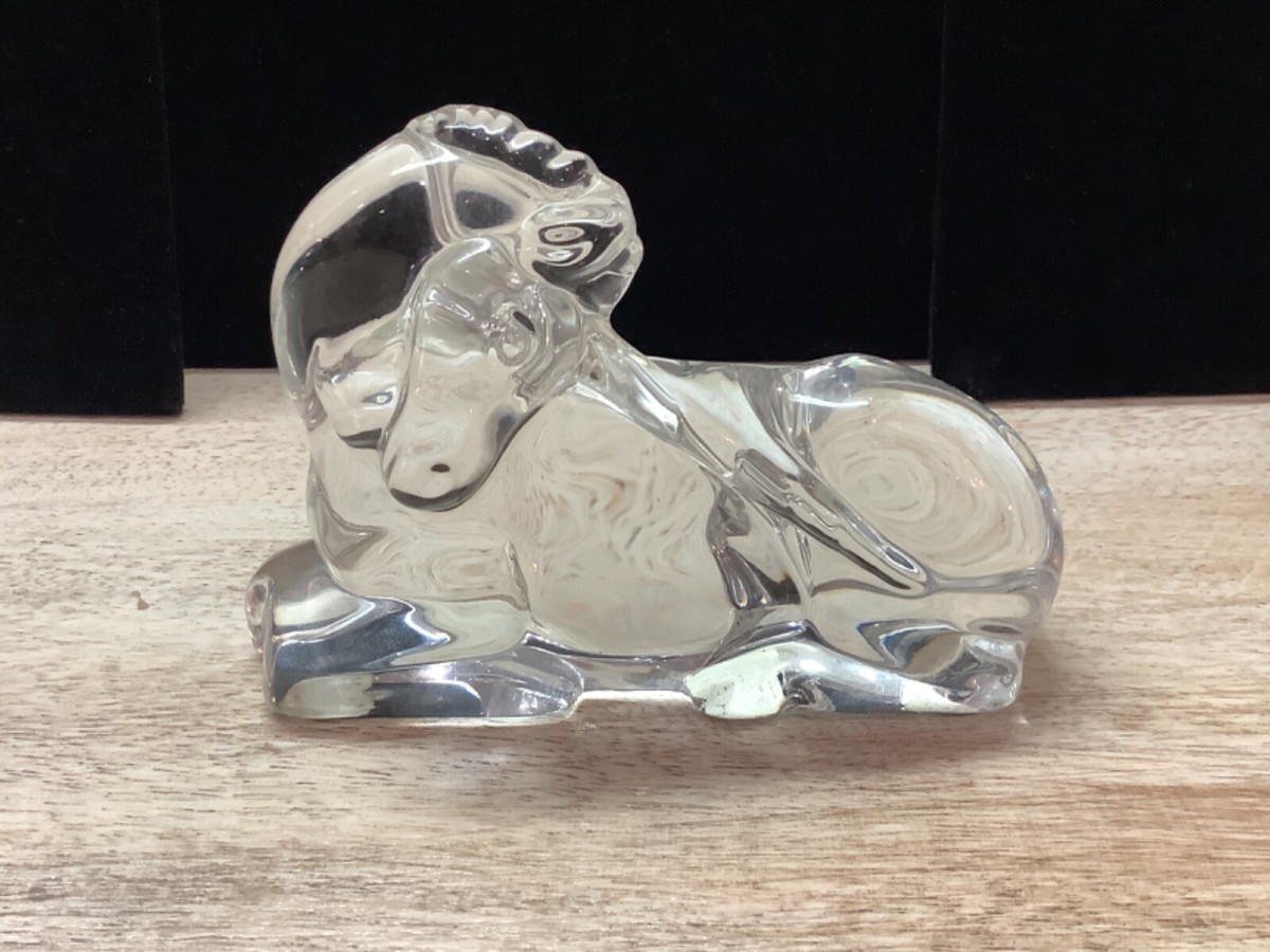AUTHENTIC SIGNED BACCARAT FRANCE CRYSTAL UNICORN FIGURINE MUST SEE