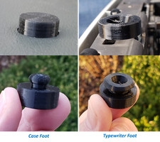 Triumph Adler J2, J3, J4, J5 Portable Typewriter and/or Case Feet (set of 4) thumbnail