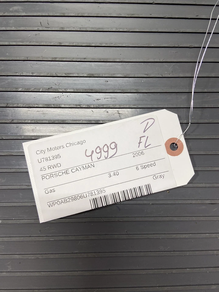 2006-2008 Porsche Cayman S Front Left Door Atlas Gray M7X OEM *NOTE* - Imagem 2 de 4