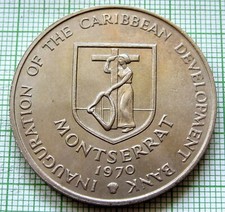 MONTSERRAT 1970 4 DOLLARS, CARIBBEAN DEVELOPMENT BANK FAO SERIES BANANAS UNC