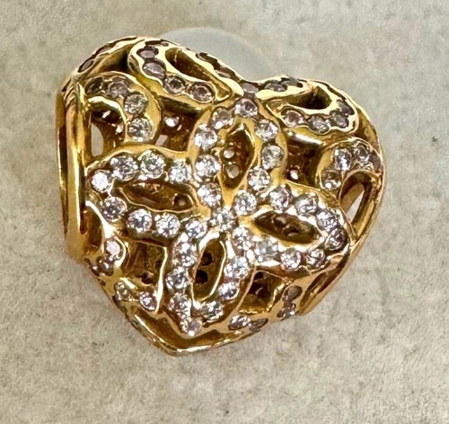 ❗️NEW❗️Authentic Pandora 14K Gold & Clear CZ “Love and Appreciation” Heart Charm - Picture 5 of 8