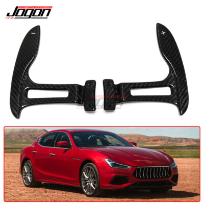 Carbon Fiber Paddle Shift Shifter For Maserati Ghibli 14-20 Quattroporte Levante