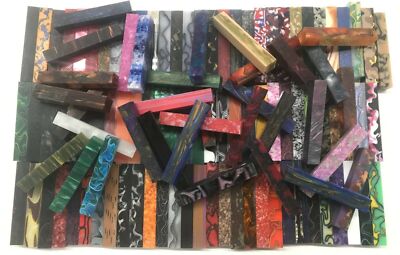 Lot of 10 Quality Acrylic Pen Blanks - Assorted colors & Designs Pen Kit Mall
