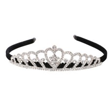 Perfect Alloy Crystal Girls Tiara Crown Childrens Tiara Headband Peach Heart
