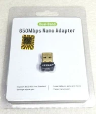 USB WiFi Adapter Dual Band AC 650Mbps 2.4GHz PC Mini Dongle EDUP AC1651 (2-Pcs)