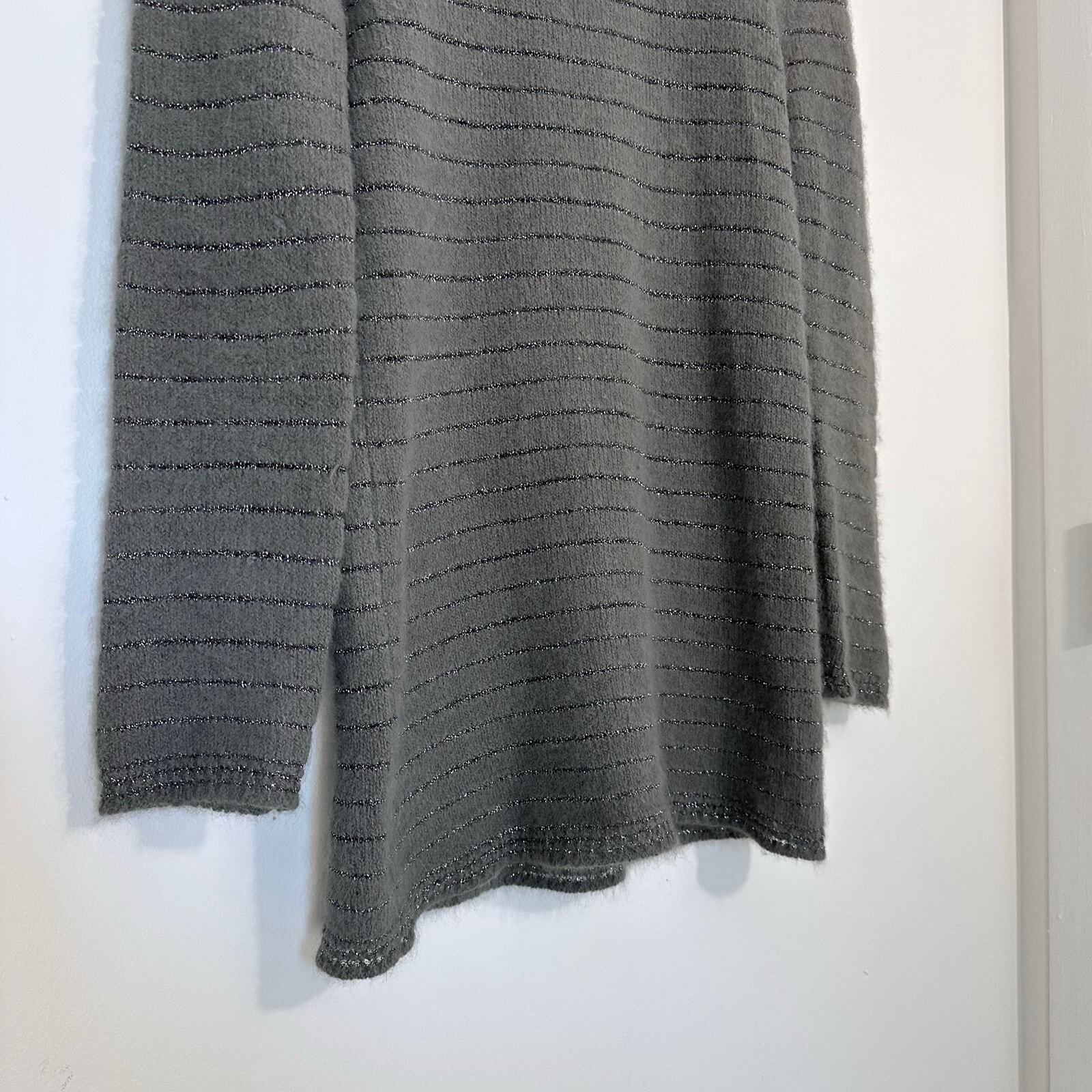 Isabel Marant 1501 Angora Striped Metallic Sweater | Gray | SZ 2 (XS)