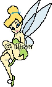 Cross Stitch Pattern Disney Tinkerbell flying Cross Stitch Pattern Disney Tinkerbell flying