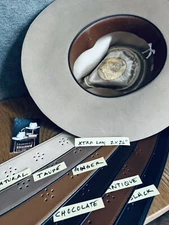 Cut To Size Leather Cowboy Fedora Hat Replacement Sweatband Vented USA (XL)