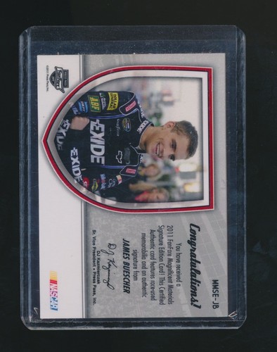 JAMES BUESCHER 2011 PRESS PASS FANFARE MAGNIFICENT MATERIALS AUTOGRAPHS 82/99 - Picture 2 of 2