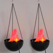 2 Pack LED Fake Flame Lamp Torch Light Fire Campfire Centerpiece Decor Lamp