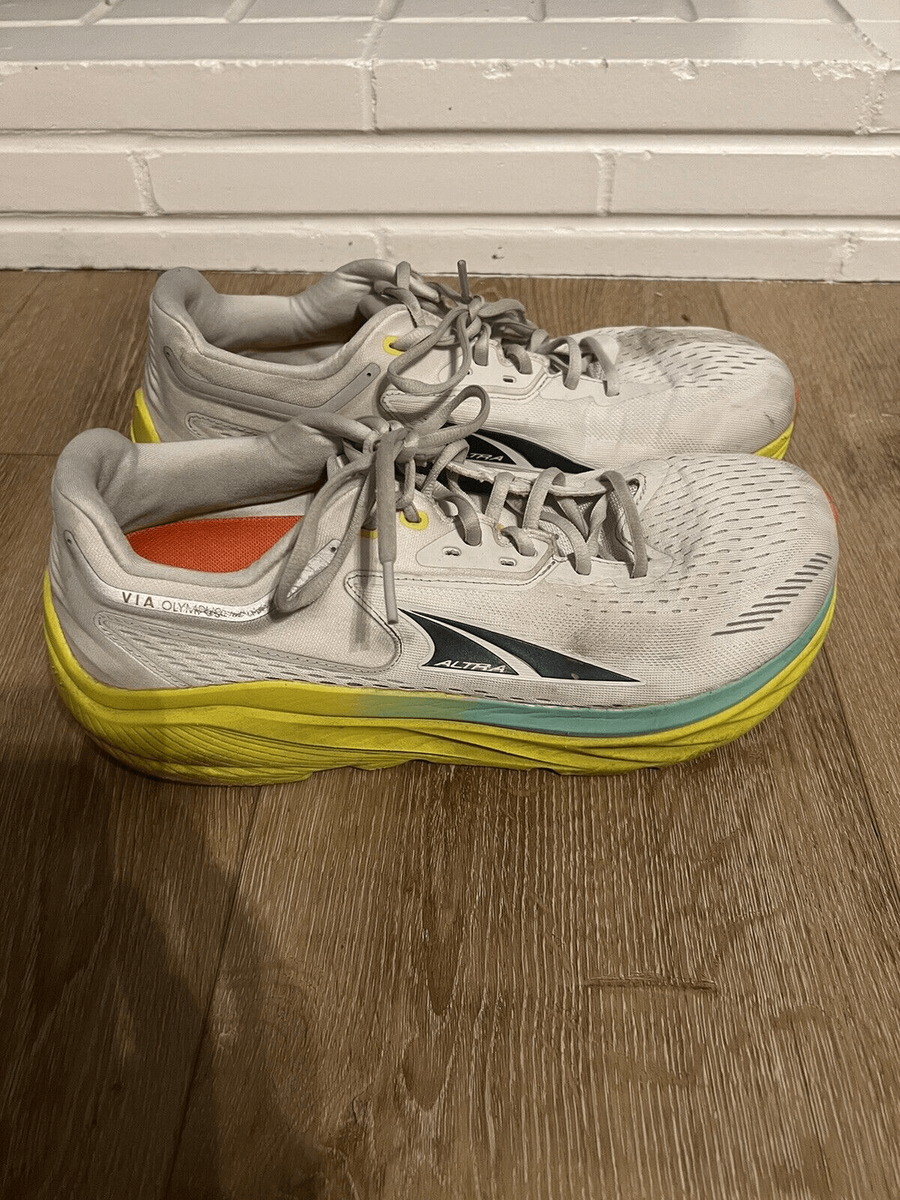 Altra Men\'s VIA Olympus White and Neon Yellow Running Shoes Size 11.5 Men main image 2