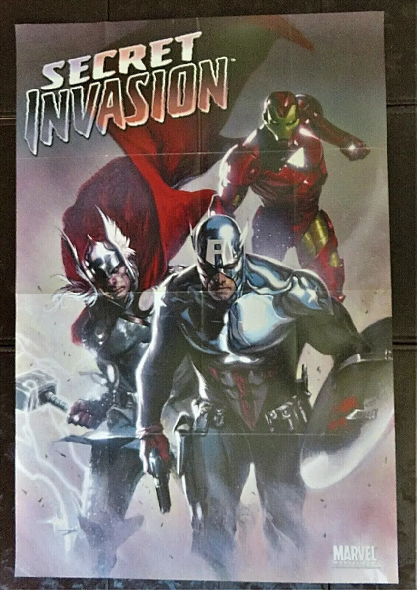  Marvel Comics Shop Secret Invasion 36 by 24 Promo Poster:  Avengers/Captain America/Thor/Iron Man: Prints: Posters & Prints