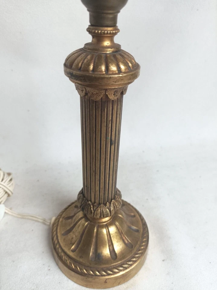 Ancienne petite lampe en bronze de style Empire en état de marche - Hauteur : 22 - Photo 3/4