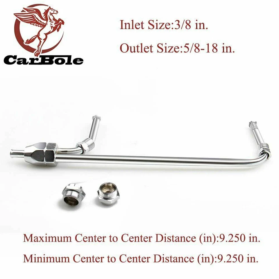 Manguera de 3/8" de línea de combustible de doble alimentación de acero 1552 para carburador de doble bomba Holly 4150 Foto 4 de 4