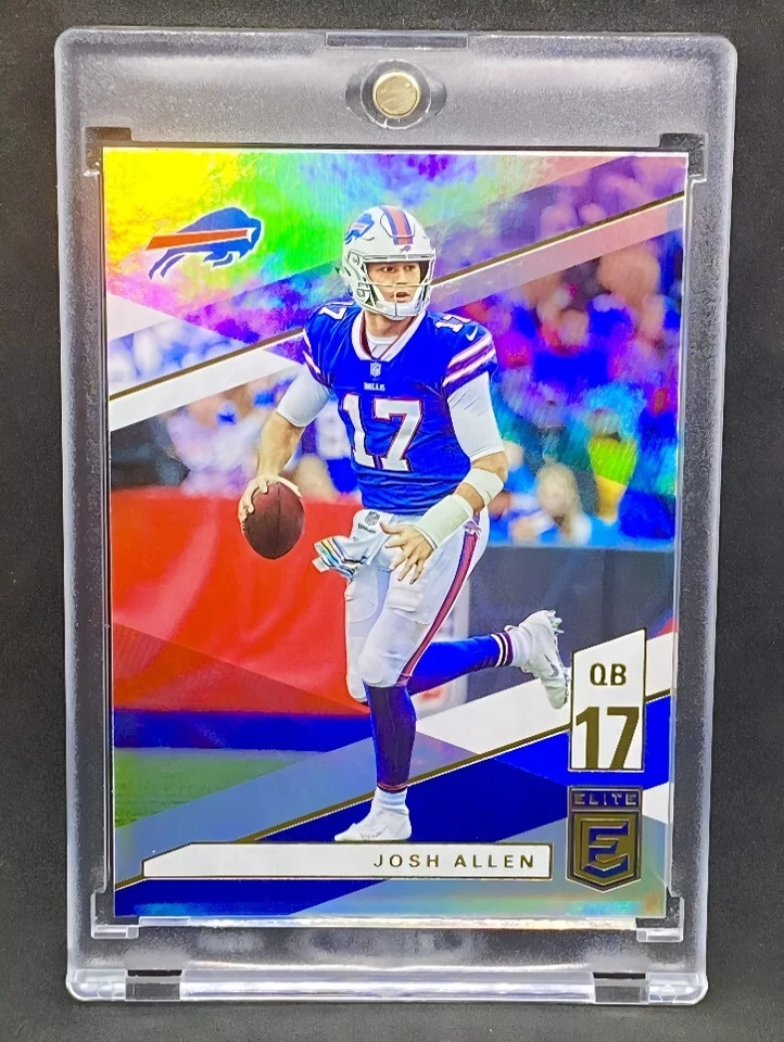 Josh Allen RARO NOVATO HOLO FOIL REFRACTOR PANINI TARJETA DE INVERSIÓN SSP BILLETES MVP Foto 2 de 2