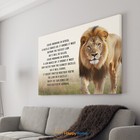 Lion Wall Art Gazelle and Lion African Proverb Motivational Quotes Decor -PA19