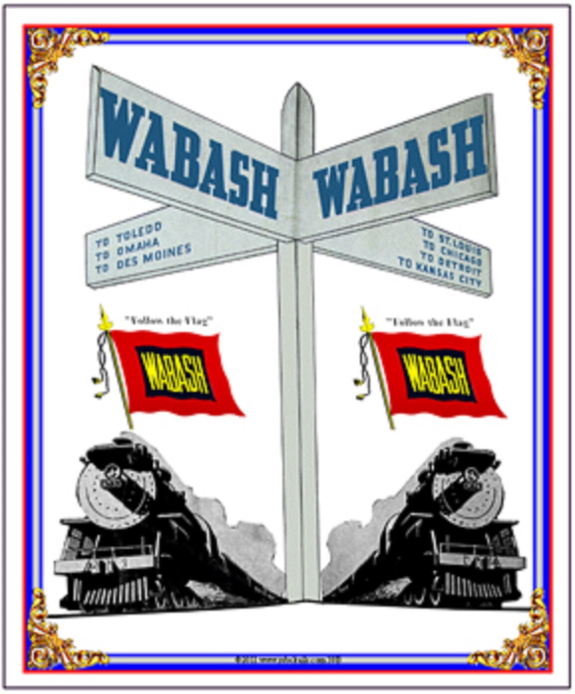 WABASH RAILROAD SIGN (10