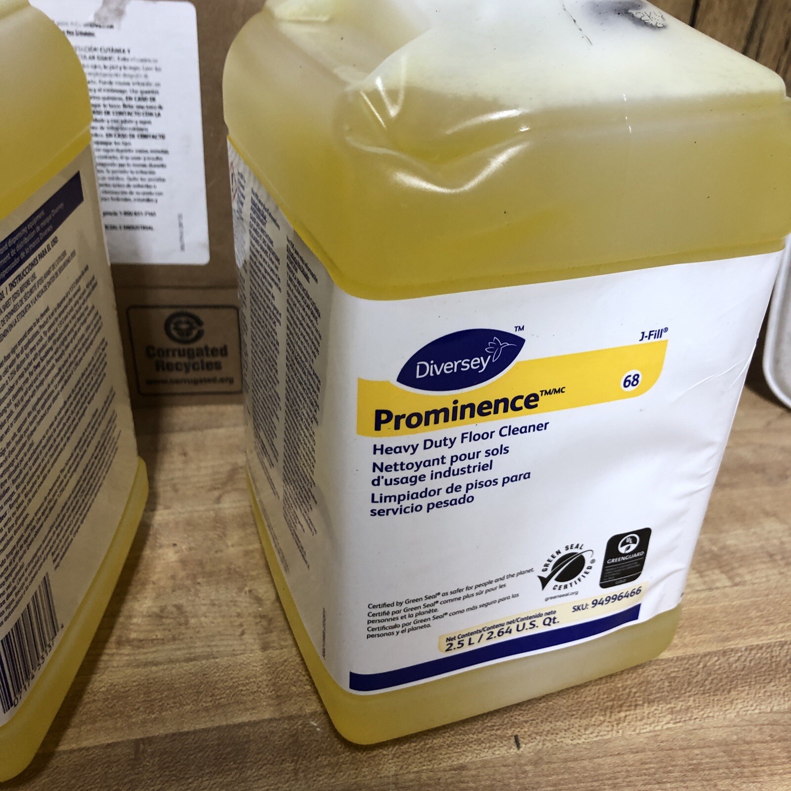 2 Pack Diversey 94996466 Prominence Heavy Duty Floor Cleaner 2.5L