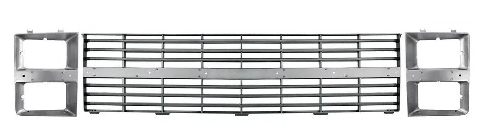 New Front Grille + Headlight Bezels Fits 1983-1984 Chevrolet C/K Series Pickup Foto 2 de 4