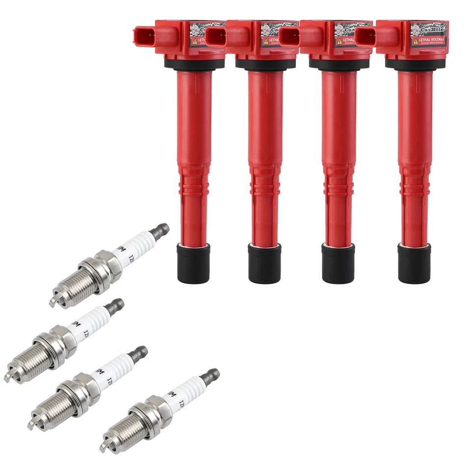 4 bobinas de encendido UF311 y 4 bujías para Honda CR-V Civic Element Acura Foto 2 de 4