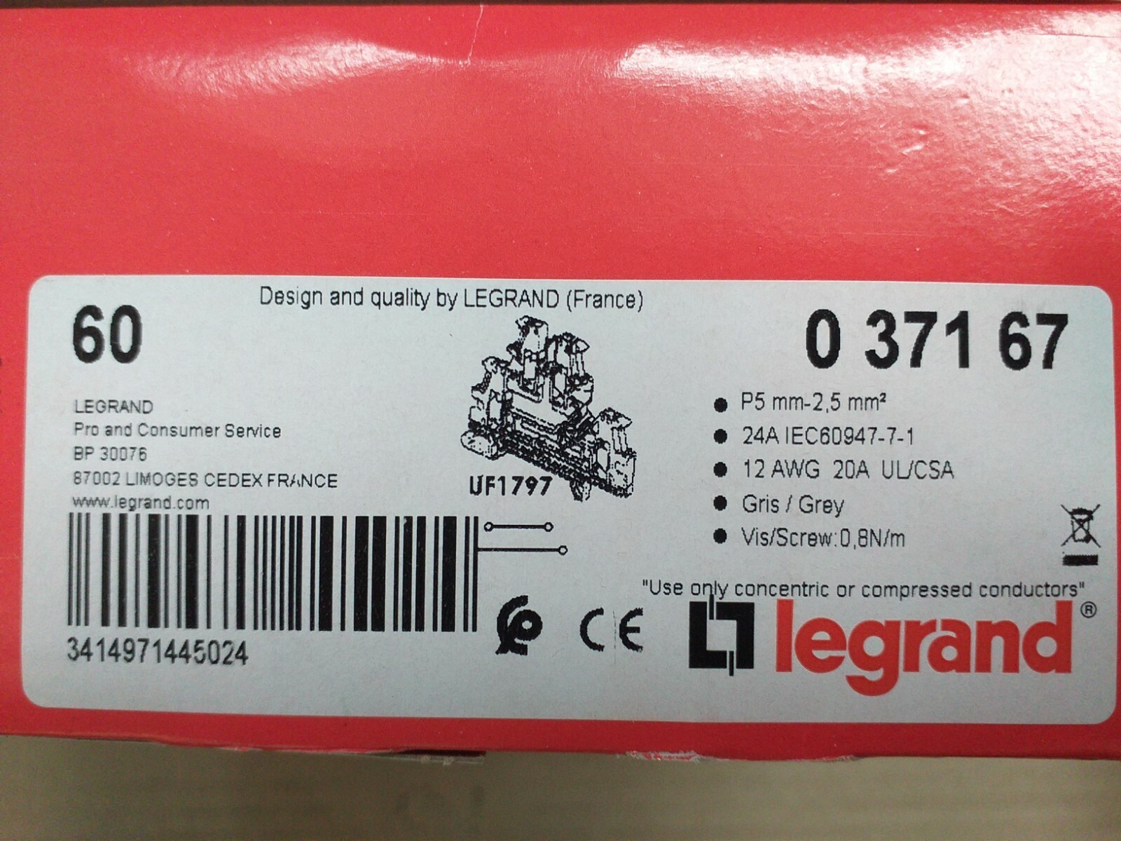 Borne LEGRAND 037167 gagnez de la place dans votre tableau électrique 2,5