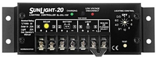 Morningstar SL-20L-12V SunLight - 20 amp 12 volt Solar Charge Controller w/LVD - Picture 1 of 1