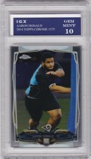 AARON DONALD ROOKIE CARD 2014 Topps Chrome GEM MINT 10 RC Rams Football $$ RARE!