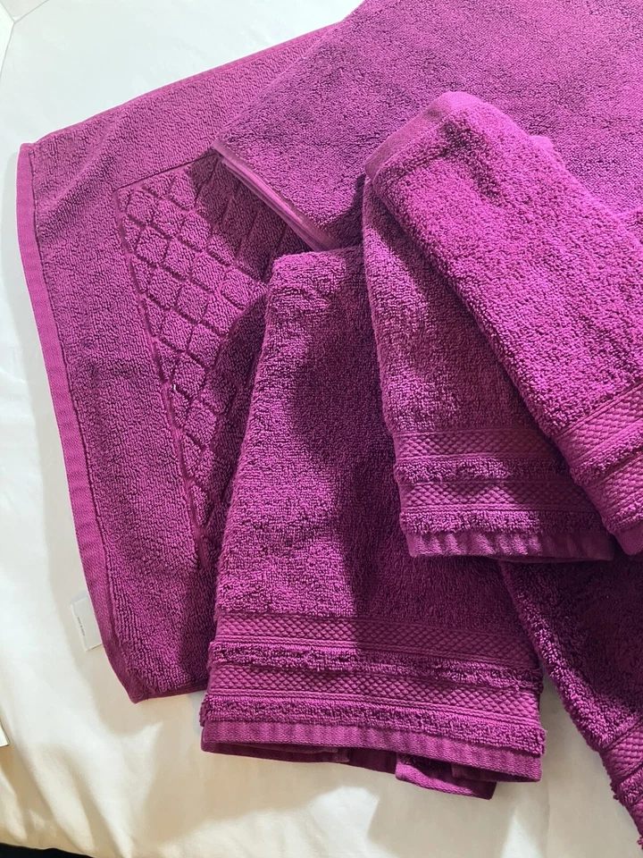 Набор из 6 хлопковых полотенец для ванны Charter Club Elite бурганди - Изображение 3 из 4