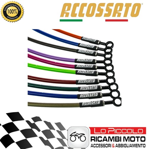 KIT 5 TUBI FRENO NERO ACCOSSATO ANTERIORE POSTERIORE BMW R 1100 RT ABS 1995 - Photo 1 sur 1