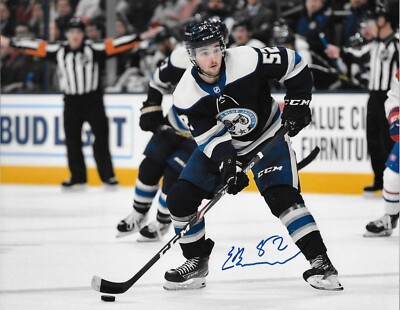 Penguins 2019 Columbus Blue Jackets Signed Emil Bemstrom Columbus